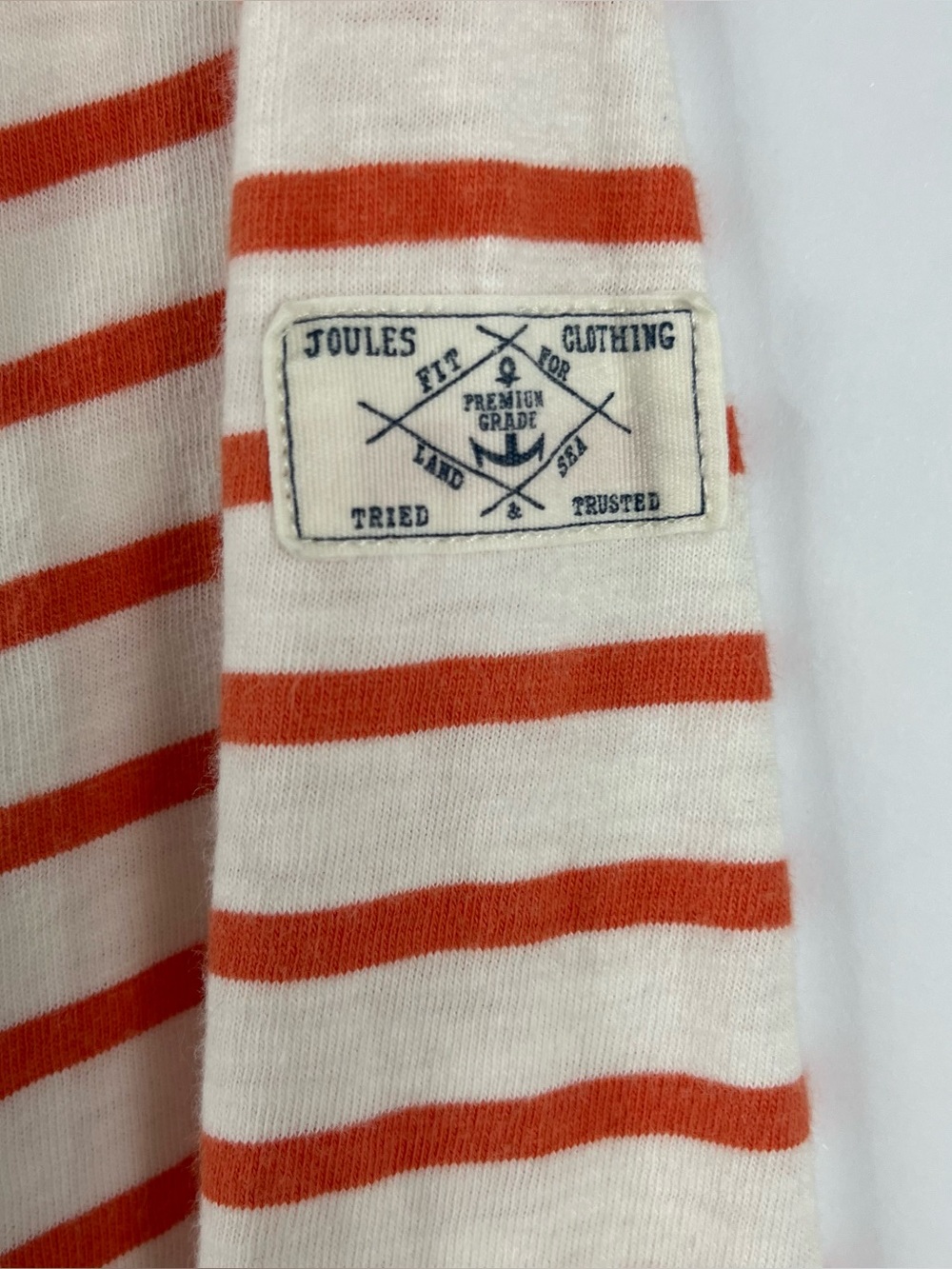 Joules Harbour 100% Cotton Breton Stripe Long Sleeve Top Premium Grade US 12 - Picture 4 of 7